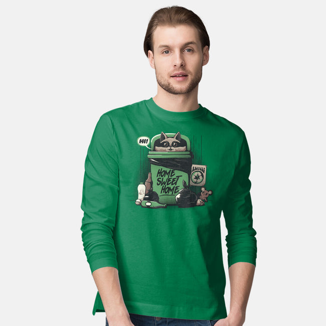 Home Sweet Home Garbage Raccoon-Mens-Long Sleeved-Tee-tobefonseca