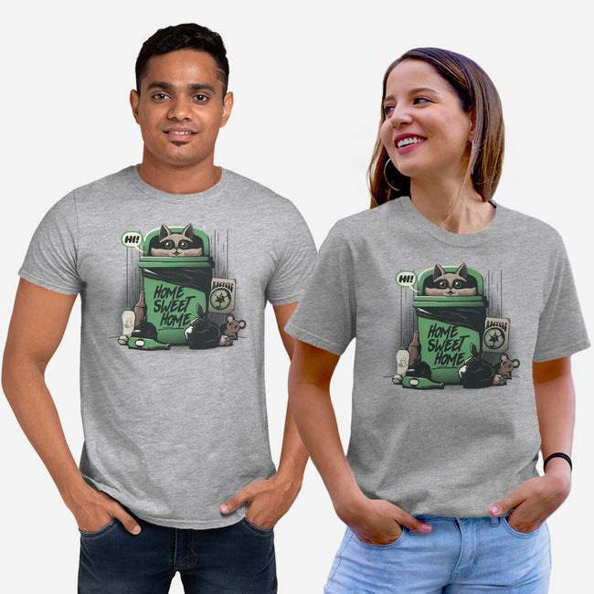 Home Sweet Home Garbage Raccoon-Unisex-Basic-Tee-tobefonseca