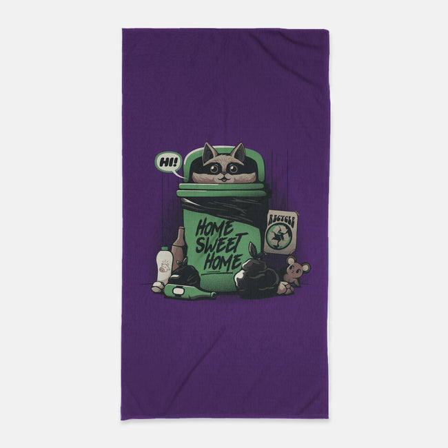 Home Sweet Home Garbage Raccoon-None-Beach-Towel-tobefonseca