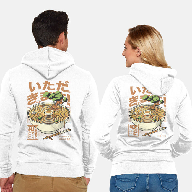 Bonsai Ramen Zen-Unisex-Zip-Up-Sweatshirt-tobefonseca