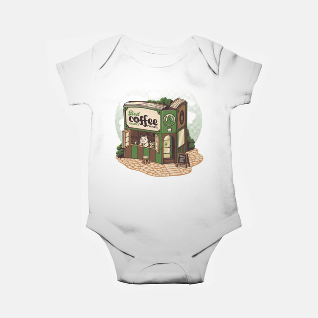 Coffeeshop Cats Bookstore-Baby-Basic-Onesie-tobefonseca