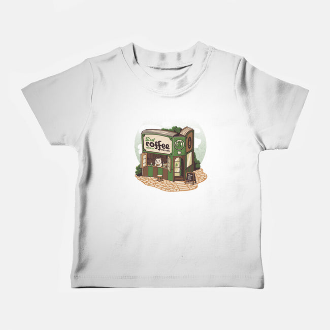 Coffeeshop Cats Bookstore-Baby-Basic-Tee-tobefonseca