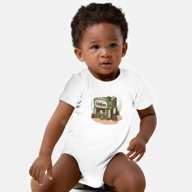 Coffeeshop Cats Bookstore-Baby-Basic-Onesie-tobefonseca