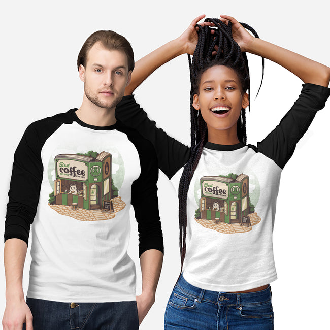 Coffeeshop Cats Bookstore-Unisex-Baseball-Tee-tobefonseca