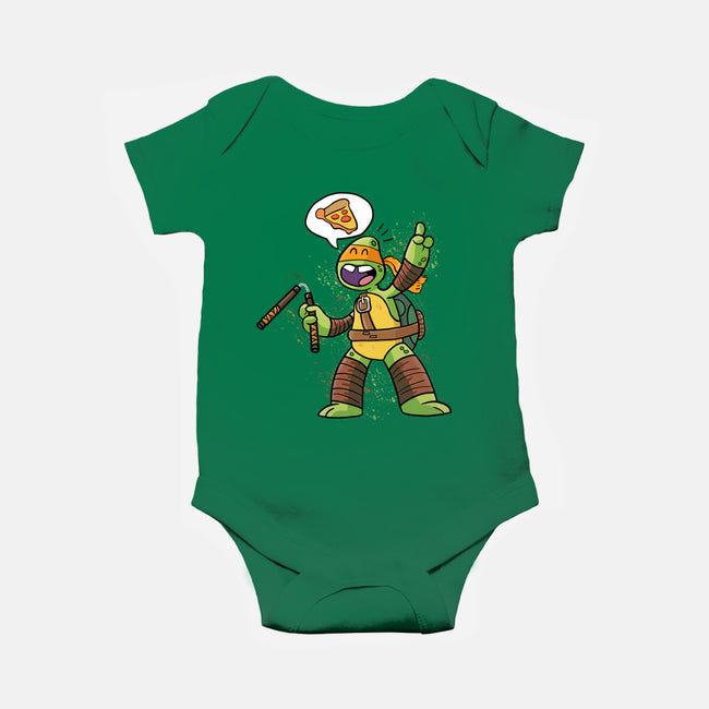 One Pizza Please-Baby-Basic-Onesie-MaxoArt