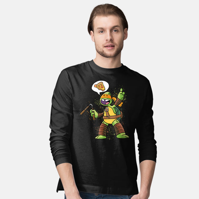 One Pizza Please-Mens-Long Sleeved-Tee-MaxoArt