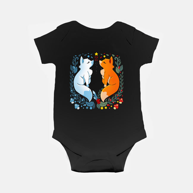 Foxes Seasons-Baby-Basic-Onesie-Vallina84