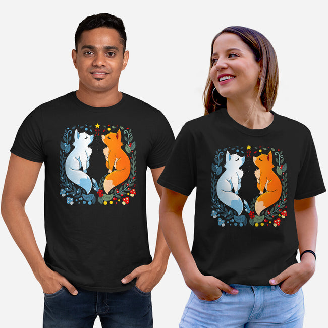 Foxes Seasons-Unisex-Basic-Tee-Vallina84