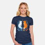 Foxes Seasons-Womens-Fitted-Tee-Vallina84