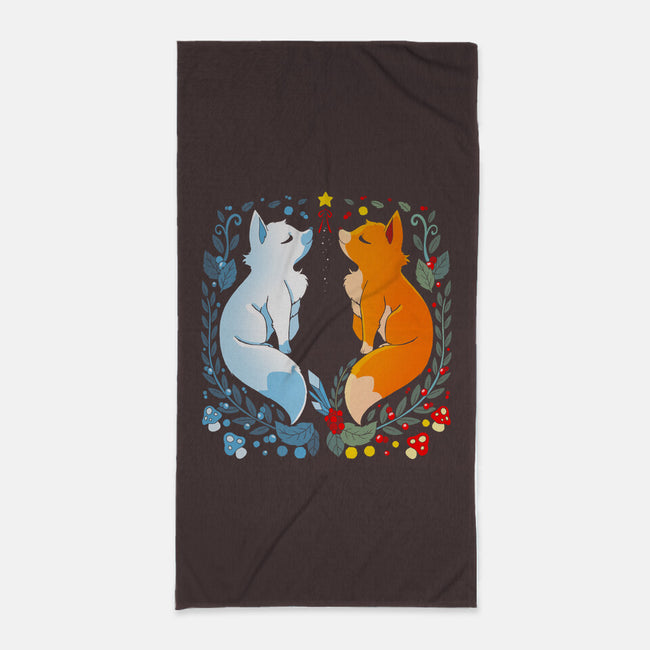 Foxes Seasons-None-Beach-Towel-Vallina84