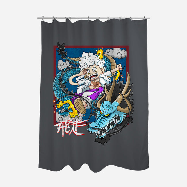 Dragon Fight-None-Polyester-Shower Curtain-MarianoSan