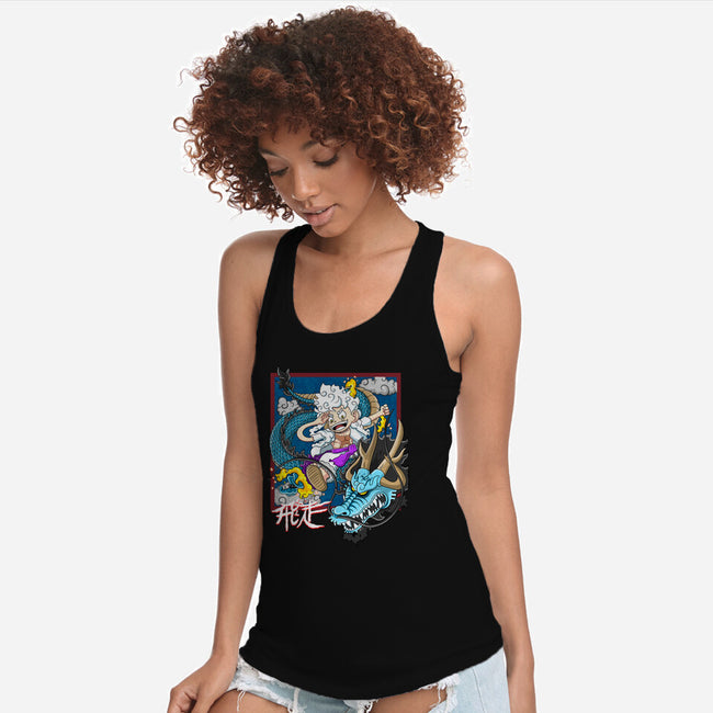 Dragon Fight-Womens-Racerback-Tank-MarianoSan