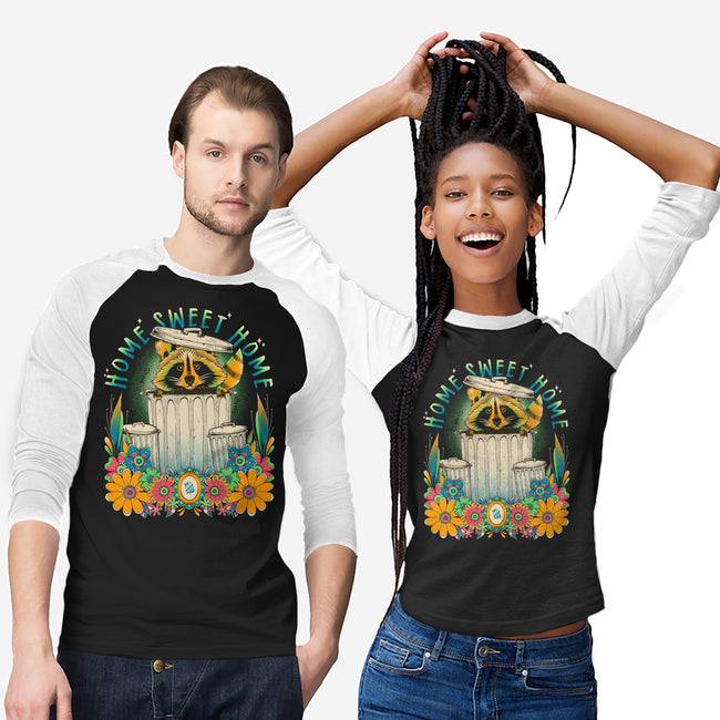 Raccoon Home Sweet Home-Unisex-Baseball-Tee-GODZILLARGE