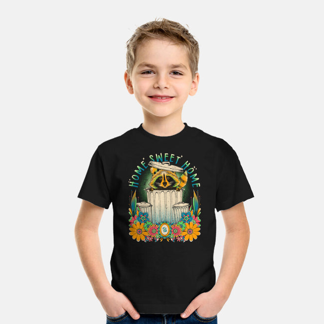 Raccoon Home Sweet Home-Youth-Basic-Tee-GODZILLARGE