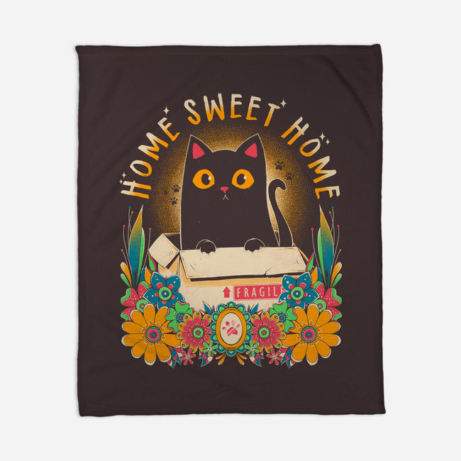 Cat Home Sweet Home-None-Fleece-Blanket-GODZILLARGE