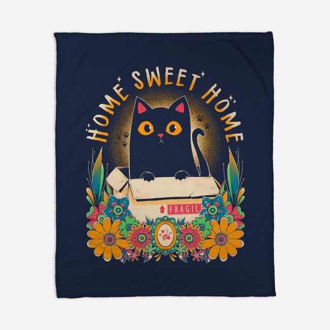 Cat Home Sweet Home-None-Fleece-Blanket-GODZILLARGE