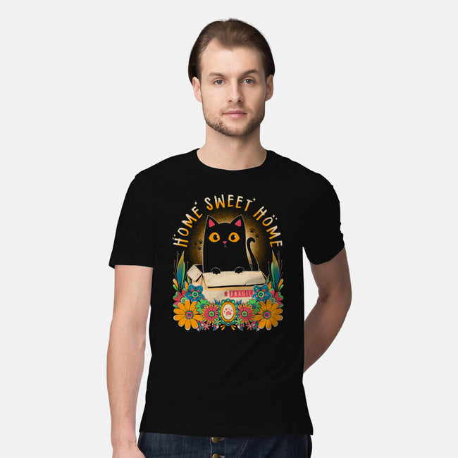 Cat Home Sweet Home-Mens-Premium-Tee-GODZILLARGE