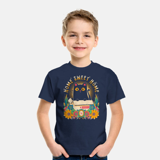 Cat Home Sweet Home-Youth-Basic-Tee-GODZILLARGE