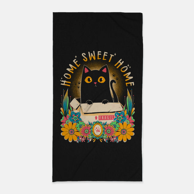 Cat Home Sweet Home-None-Beach-Towel-GODZILLARGE