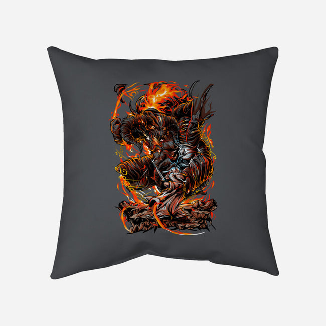 Demon Fights-None-Non-Removable Cover w Insert-Throw Pillow-Conjura Geek