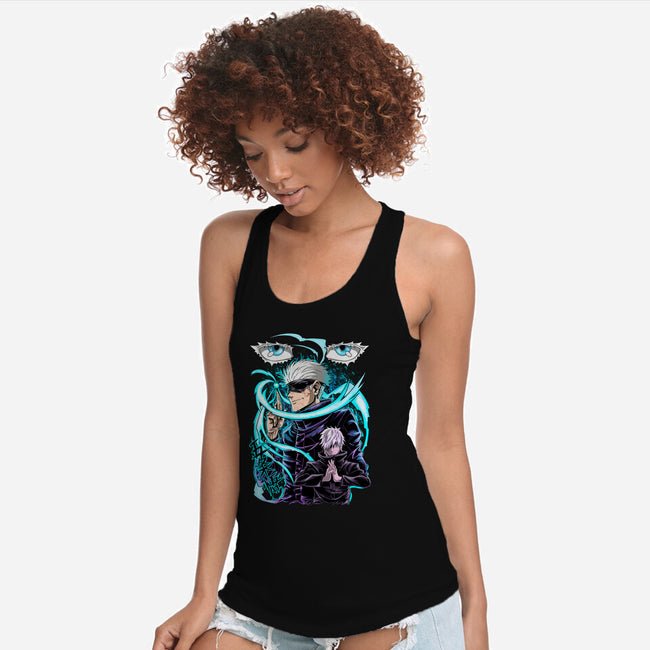 Sensei Gojo-Womens-Racerback-Tank-Conjura Geek