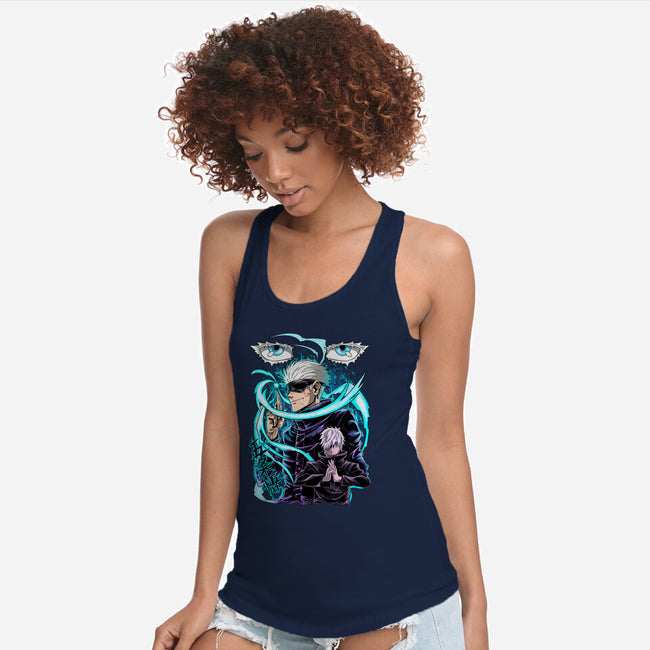 Sensei Gojo-Womens-Racerback-Tank-Conjura Geek