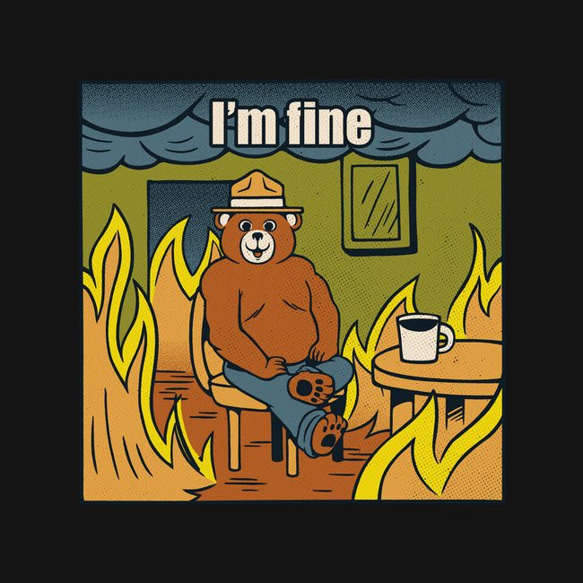 I'm Fine Bear Fire Meme-Cat-Bandana-Pet Collar-tobefonseca