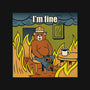 I'm Fine Bear Fire Meme-Womens-Fitted-Tee-tobefonseca