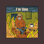 I'm Fine Bear Fire Meme-Cat-Bandana-Pet Collar-tobefonseca