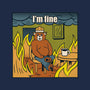 I'm Fine Bear Fire Meme-Womens-Fitted-Tee-tobefonseca