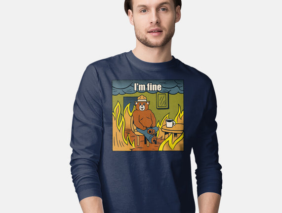 I'm Fine Bear Fire Meme