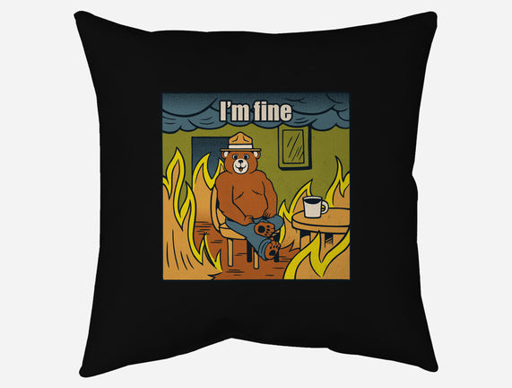 I'm Fine Bear Fire Meme