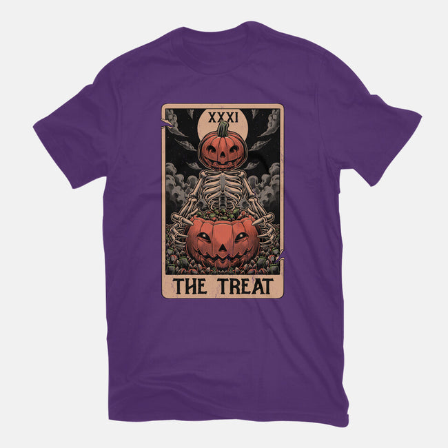 Halloween Tarot Pumpkin Treat-Womens-Fitted-Tee-Studio Mootant