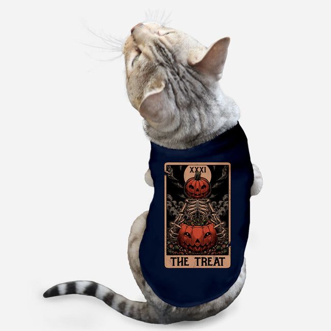 Halloween Tarot Pumpkin Treat-Cat-Basic-Pet Tank-Studio Mootant