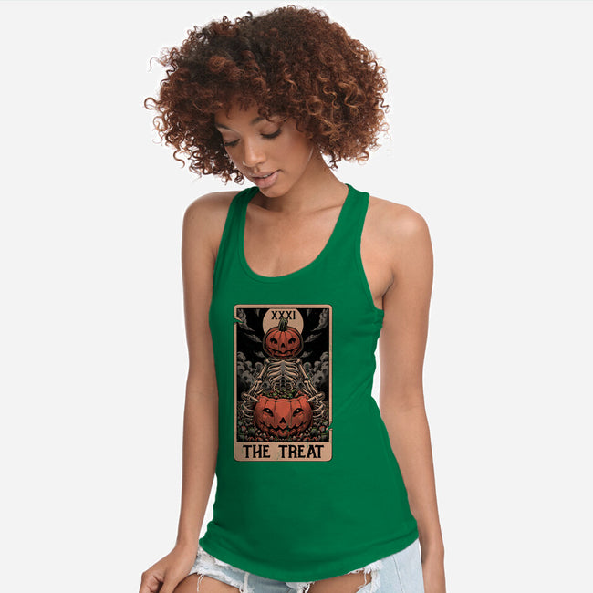 Halloween Tarot Pumpkin Treat-Womens-Racerback-Tank-Studio Mootant