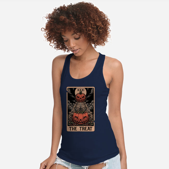 Halloween Tarot Pumpkin Treat-Womens-Racerback-Tank-Studio Mootant