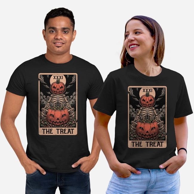 Halloween Tarot Pumpkin Treat-Unisex-Basic-Tee-Studio Mootant