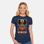 Halloween Tarot Pumpkin Treat-Womens-Fitted-Tee-Studio Mootant