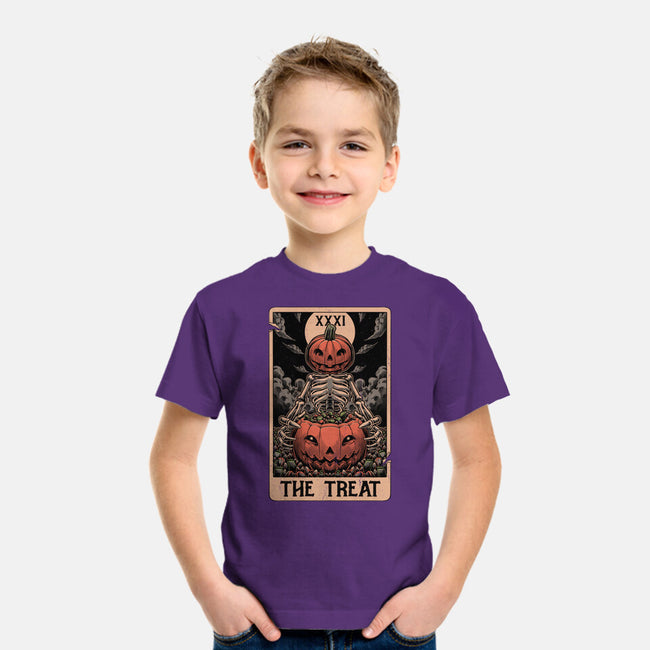 Halloween Tarot Pumpkin Treat-Youth-Basic-Tee-Studio Mootant