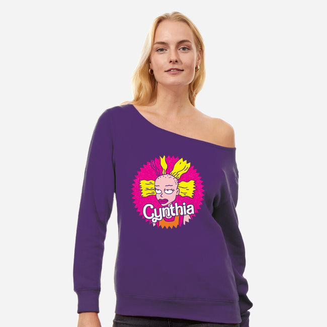 Cynthia Doll-Womens-Off Shoulder-Sweatshirt-dalethesk8er