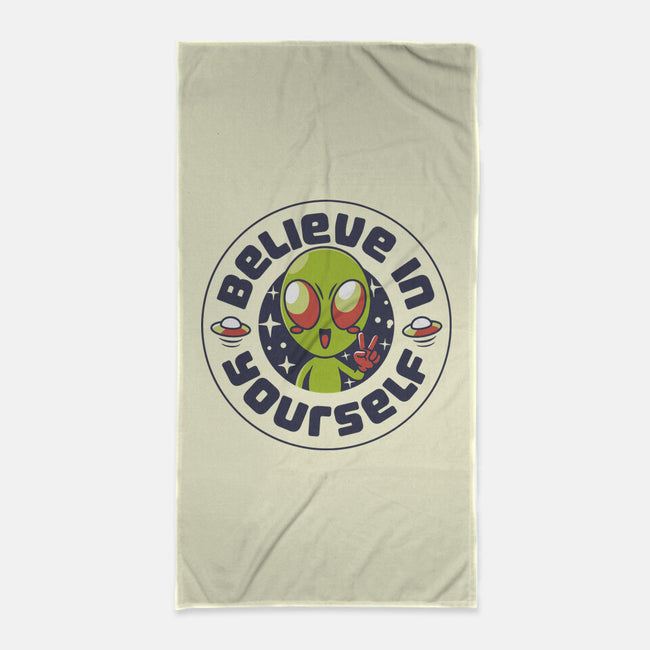 Believe In Yourself Alien-None-Beach-Towel-tobefonseca