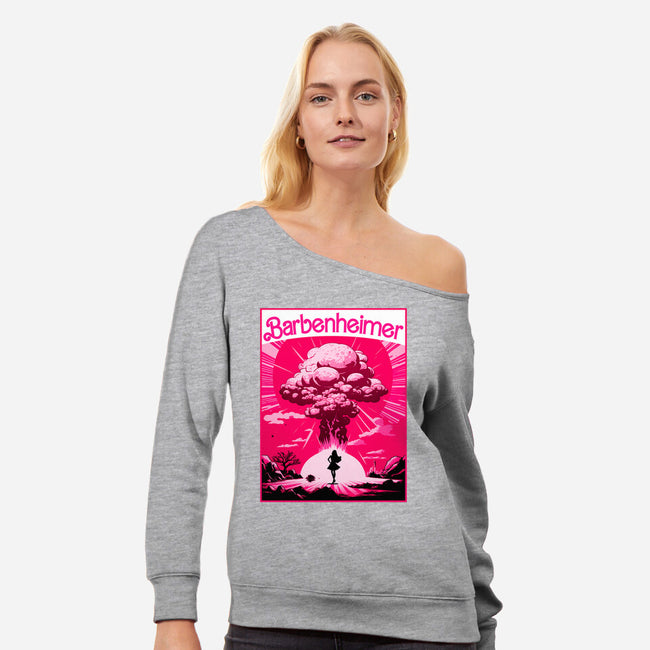 Barbenheimer Explosion-Womens-Off Shoulder-Sweatshirt-Benizdani