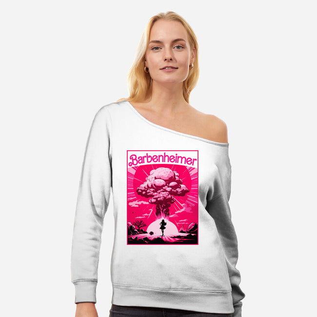 Barbenheimer Explosion-Womens-Off Shoulder-Sweatshirt-Benizdani