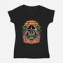 Dark Summer-Womens-V-Neck-Tee-GODZILLARGE