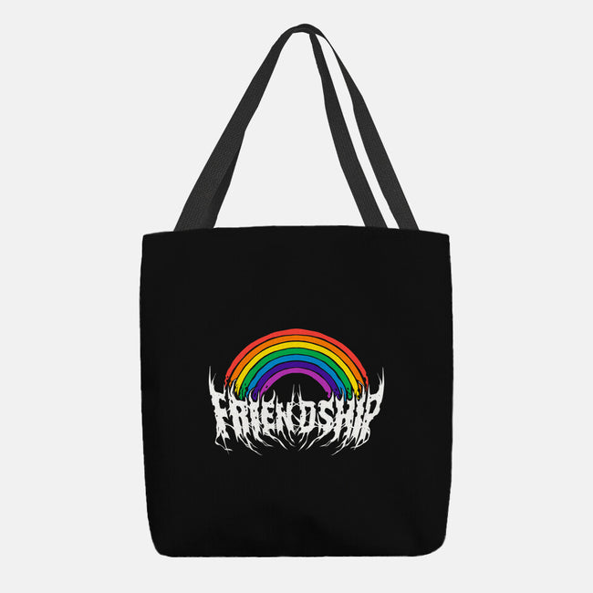 Friendship Powered By Metal-None-Basic Tote-Bag-manoystee