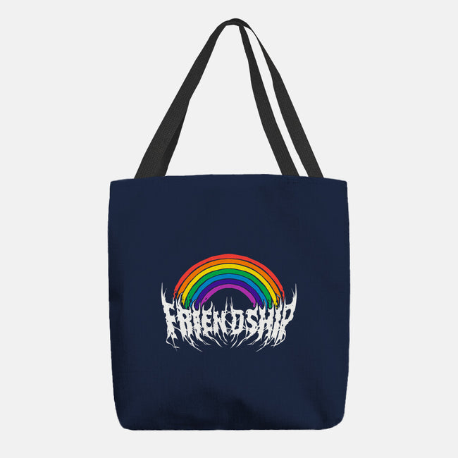 Friendship Powered By Metal-None-Basic Tote-Bag-manoystee