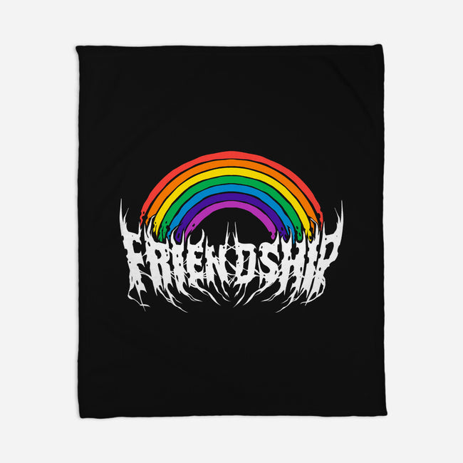 Friendship Powered By Metal-None-Fleece-Blanket-manoystee