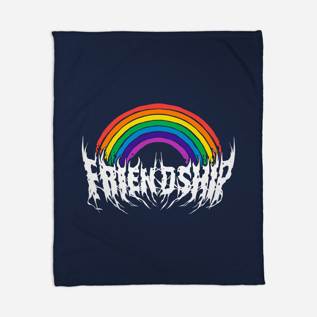 Friendship Powered By Metal-None-Fleece-Blanket-manoystee