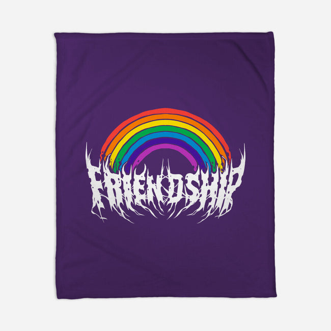 Friendship Powered By Metal-None-Fleece-Blanket-manoystee