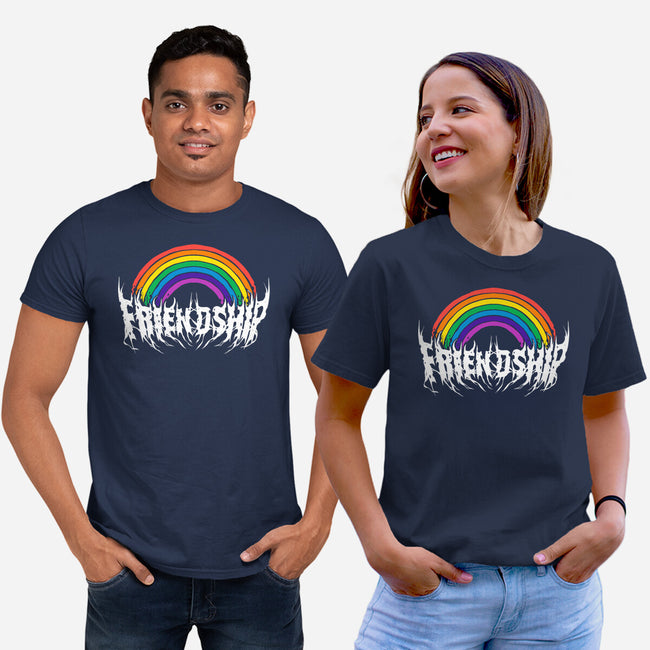 Friendship Powered By Metal-Unisex-Basic-Tee-manoystee